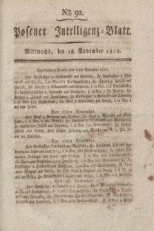Posener Intelligenz-Blatt. 1818, Nro. 92 (18 November) + dod.