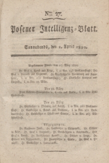 Posener Intelligenz-Blatt. 1820, Nro. 27 (1 April) + dod.