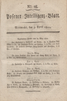 Posener Intelligenz-Blatt. 1820, Nro. 28 (5 April) + dod.