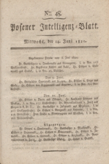 Posener Intelligenz-Blatt. 1820, Nro. 48 (14 Juni) + dod.