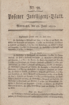 Posener Intelligenz-Blatt. 1820, Nro. 52 (23 Juni) + dod.