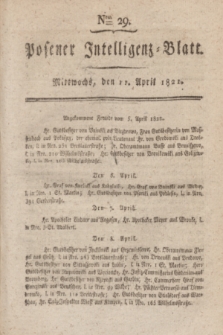 Posener Intelligenz-Blatt. 1821, Nro. 29 (11 April) + dod.