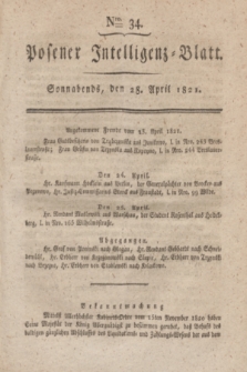 Posener Intelligenz-Blatt. 1821, Nro. 34 (28 April) + dod.