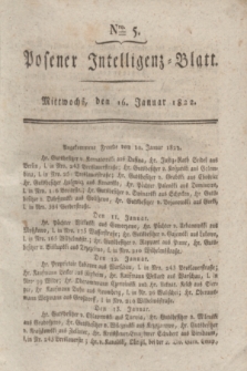 Posener Intelligenz-Blatt. 1822, Nro. 5 (16 Januar) + dod.