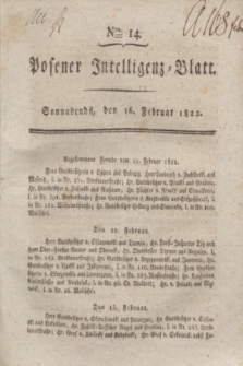 Posener Intelligenz-Blatt. 1822, Nro. 14 (16 Februar) + dod.