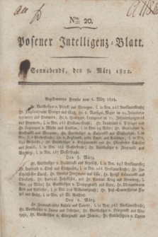 Posener Intelligenz-Blatt. 1822, Nro. 20 (9 März) + dod.