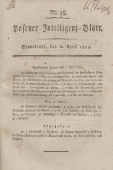 Posener Intelligenz-Blatt. 1822, Nro. 28 (6 April) + dod.