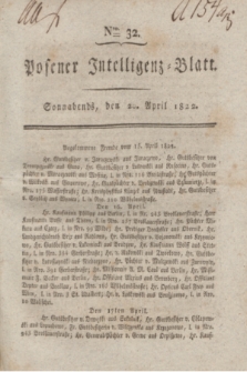 Posener Intelligenz-Blatt. 1822, Nro. 32 (20 April) + dod.