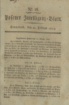 Posener Intelligenz-Blatt. 1823, Nro. 16 (22 Februar) + dod.
