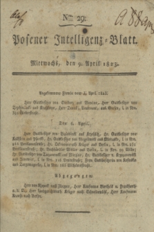 Posener Intelligenz-Blatt. 1823, Nro. 29 (9 April) + dod.
