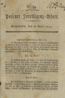 Posener Intelligenz-Blatt. 1823, Nro. 34 (26 April) + dod.