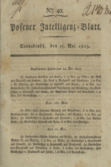 Posener Intelligenz-Blatt. 1823, Nro. 40 (17 Mai) + dod.