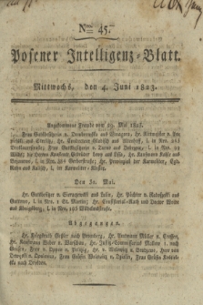 Posener Intelligenz-Blatt. 1823, Nro. 45 (4 Juni) + dod.