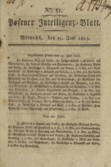 Posener Intelligenz-Blatt. 1823, Nro. 51 (25 Juni) + dod.