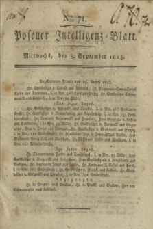 Posener Intelligenz-Blatt. 1823, Nro. 71 (3 September) + dod.