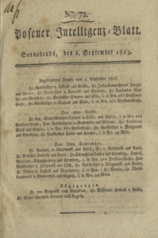 Posener Intelligenz-Blatt. 1823, Nro. 72 (6 September) + dod.