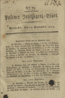 Posener Intelligenz-Blatt. 1823, Nro. 75 (17 September) + dod.