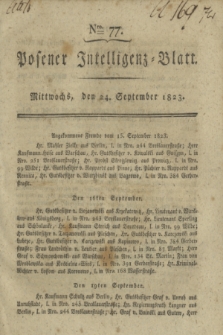 Posener Intelligenz-Blatt. 1823, Nro. 77 (24 September) + dod.