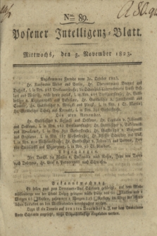 Posener Intelligenz-Blatt. 1823, Nro. 89 (5 November) + dod.