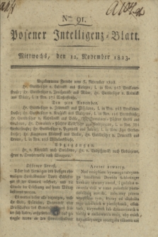 Posener Intelligenz-Blatt. 1823, Nro. 91 (12 November) + dod.