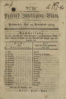Posener Intelligenz-Blatt. 1823, Nro. 93 (19 November) + dod.