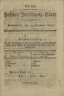 Posener Intelligenz-Blatt. 1823, Nro. 102 (20 December) + dod.