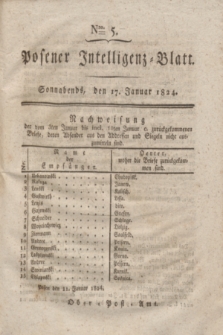 Posener Intelligenz-Blatt. 1824, Nro. 5 (17 Januar) + dod.