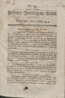 Posener Intelligenz-Blatt. 1824, Nro. 54 (7 Juli) + dod.