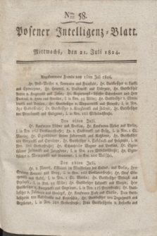 Posener Intelligenz-Blatt. 1824, Nro. 58 (21 Juli) + dod.