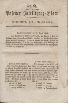 Posener Intelligenz-Blatt. 1824, Nro. 63 (7 August) + dod.