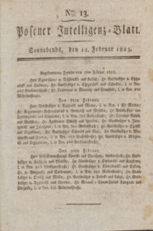Posener Intelligenz-Blatt. 1825, Nro. 13 (12 Februar) + dod.