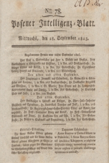 Posener Intelligenz-Blatt. 1825, Nro. 78 (28 September) + dod.