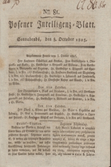 Posener Intelligenz-Blatt. 1825, Nro. 81 (8 October) + dod.