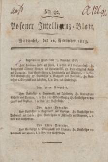 Posener Intelligenz-Blatt. 1825, Nro. 92 (16 November) + dod.