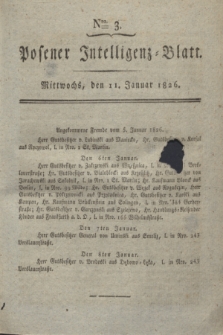 Posener Intelligenz-Blatt. 1826, Nro. 3 (11 Januar) + dod.