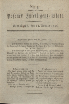 Posener Intelligenz-Blatt. 1826, Nro. 4 (14 Januar) + dod.