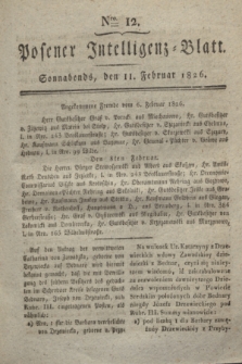 Posener Intelligenz-Blatt. 1826, Nro. 12 (11 Februar) + dod.