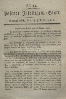 Posener Intelligenz-Blatt. 1826, Nro. 14 (18 Februar) + dod.
