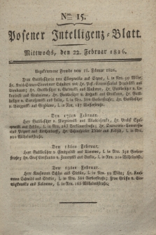 Posener Intelligenz-Blatt. 1826, Nro. 15 (22 Februar) + dod.