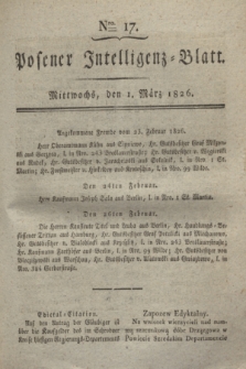 Posener Intelligenz-Blatt. 1826, Nro. 17 (1 März) + dod.