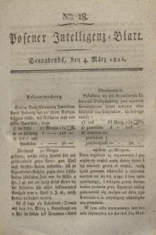 Posener Intelligenz-Blatt. 1826, Nro. 18 (4 März) + dod.