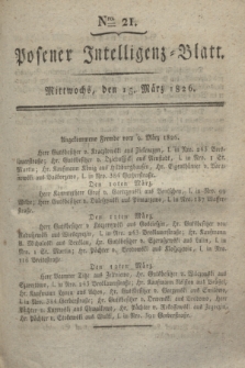 Posener Intelligenz-Blatt. 1826, Nro. 21 (15 März) + dod.