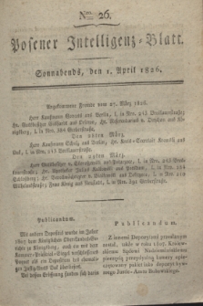 Posener Intelligenz-Blatt. 1826, Nro. 26 (1 April) + dod.