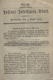 Posener Intelligenz-Blatt. 1826, Nro. 27 (5 April) + dod.
