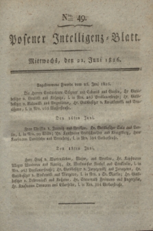 Posener Intelligenz-Blatt. 1826, Nro. 49 (21 Juni) + dod.