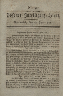 Posener Intelligenz-Blatt. 1826, Nro. 51 (28 Juni) + dod.