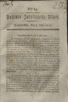 Posener Intelligenz-Blatt. 1826, Nro. 54 (8 Juli) + dod.