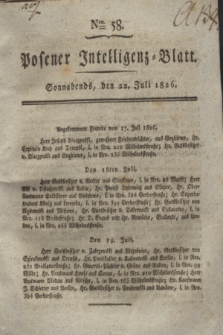Posener Intelligenz-Blatt. 1826, Nro. 58 (22 Juli) + dod.
