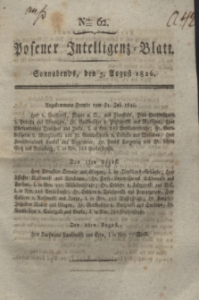 Posener Intelligenz-Blatt. 1826, Nro. 62 (5 August) + dod.