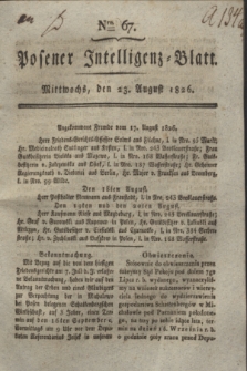 Posener Intelligenz-Blatt. 1826, Nro. 67 (23 August) + dod.